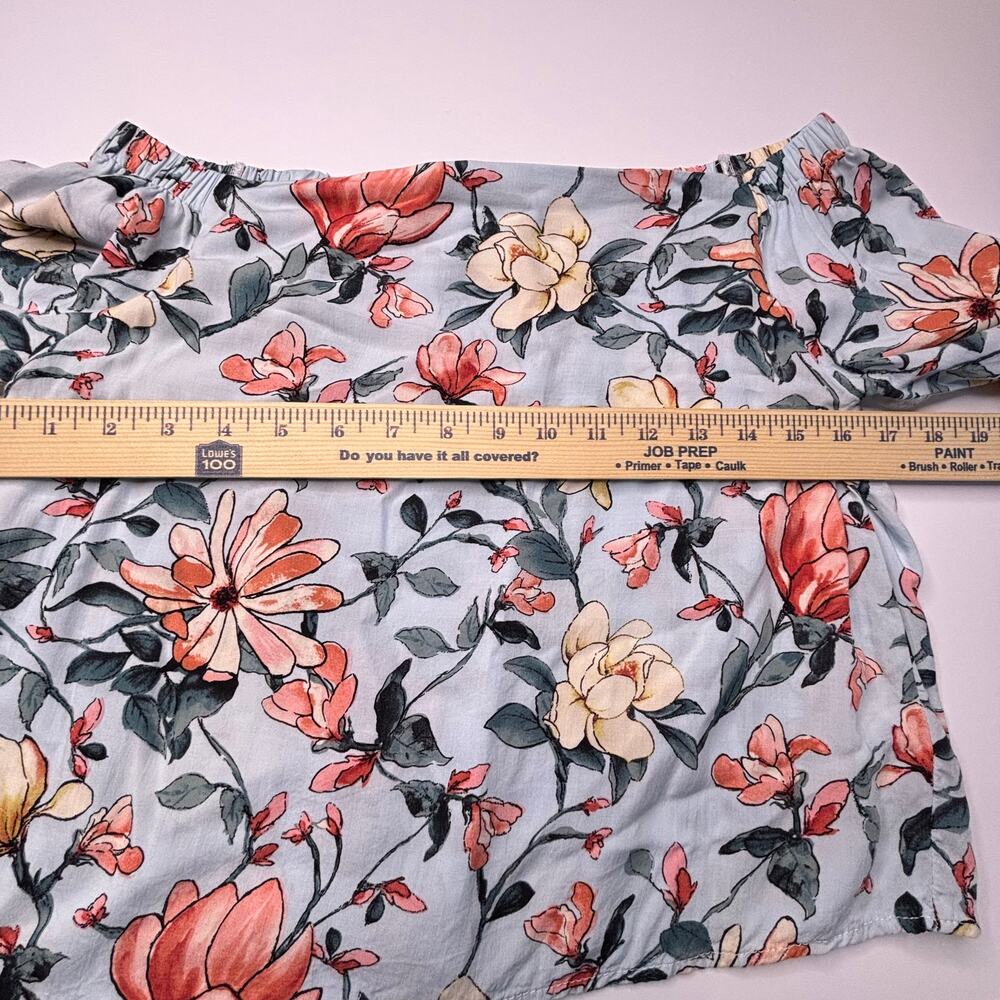 Alter'd State Floral Off Shoulder Bell Sleeve Boho Rayon Blouse Women's Small - Picture 6 of 7